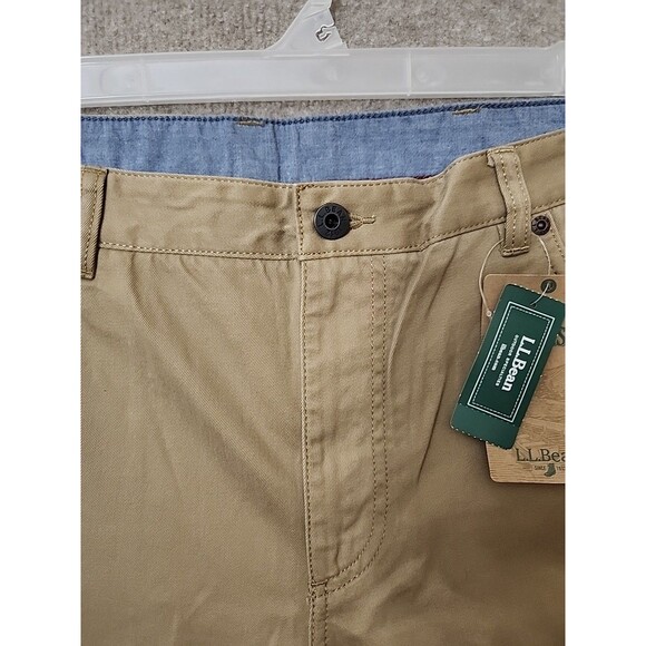 LL Bean Lakewashed Stretch Khaki Pants Men 36x30 Heritage Khaki Straight Leg NEW - Picture 4 of 9
